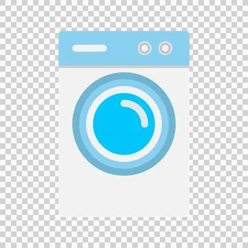 Laundry Machine Flat Icon. Editable Stroke. Can be used for website UI  Stock Illustration