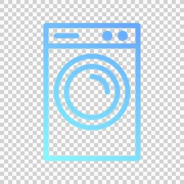 Laundry Machine Gradient Icon. Editable Stroke. Can be used for website UI Stock Illustration
