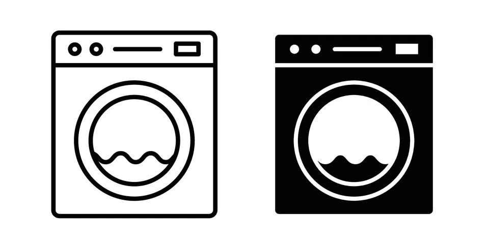Laundry machine icon concept. best for web design Stock Illustration