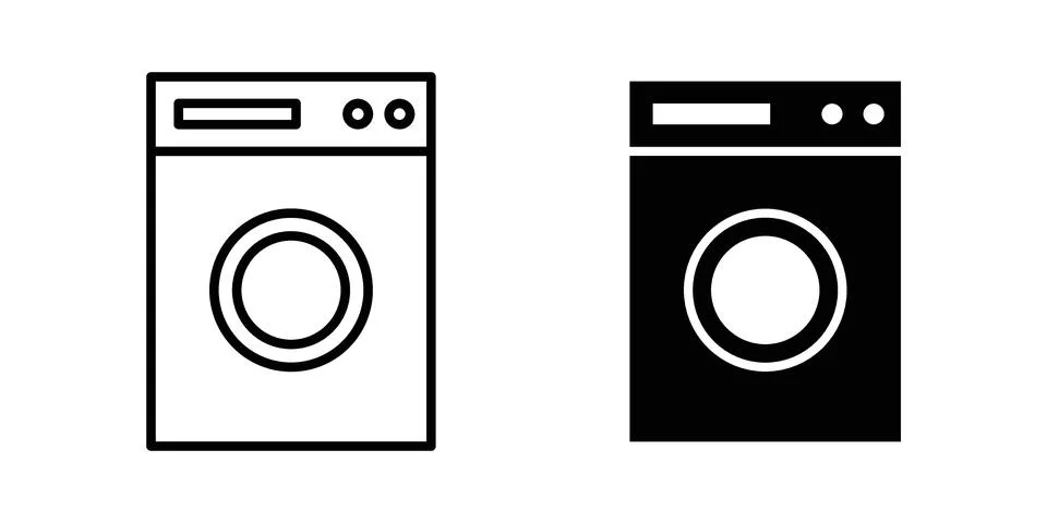 Laundry machine icon vector design illustrations Stock Illustration