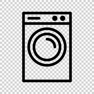 Laundry Machine Outline Icon. Editable Stroke. Can be used for website UI Stock Illustration