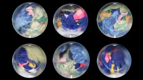 Laundry Machine Planets Black Background Stock Footage 104127805