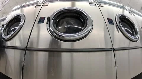 Laundry mat washing machine - HD Video stock 12653106