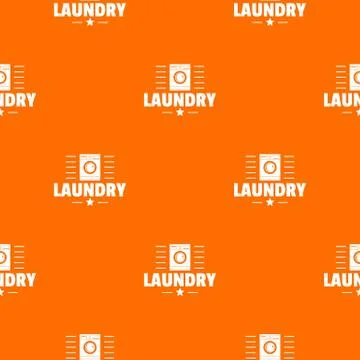 Laundry pattern vector orange イラスト素材