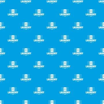 Laundry pattern vector seamless blue Illustrazione stock