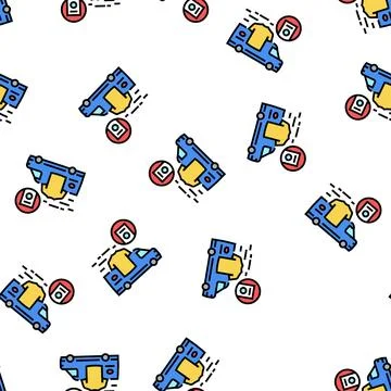 Laundry pick up delivery vector seamless pattern Stock Illustration