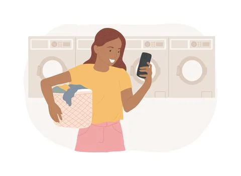 Laundry is ready isolated cartoon vector illustrations. Ilustración de archivo