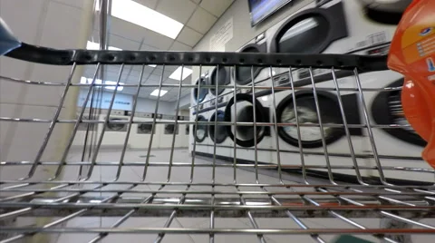 Laundry Ride Time Lapse Laundromat UHD 4K Stock Footage 45970023