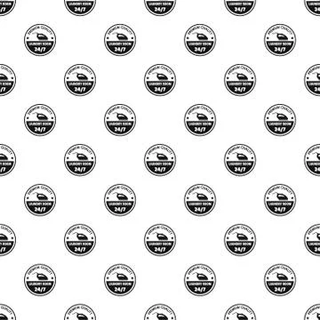 Laundry room 24 hours pattern seamless Illustrazione stock