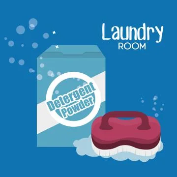 Laundry room flat icons イラスト素材