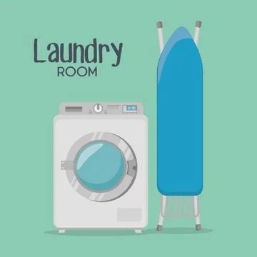 Laundry room flat icons 스톡 일러스트