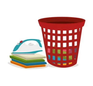 Laundry room flat icons Stock Illustration