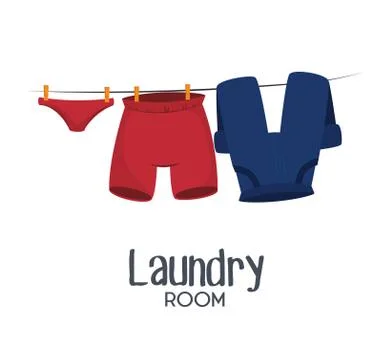 Laundry room flat icons イラスト素材