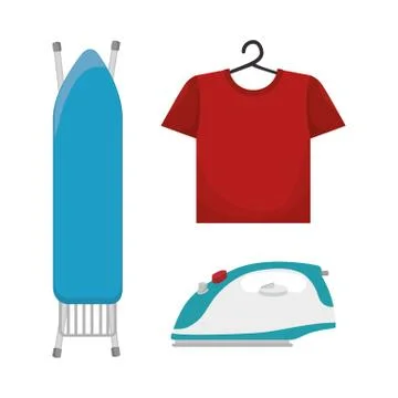 Laundry room flat icons Stock Illustration