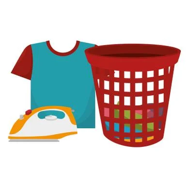 Laundry room flat icons 스톡 일러스트
