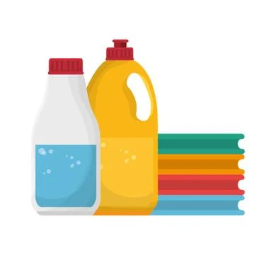 Laundry room flat icons Stock Illustration