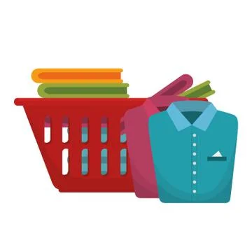 Laundry room flat icons Stock Illustration