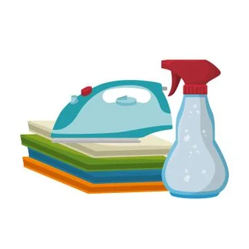 Laundry room flat icons Stock Illustration