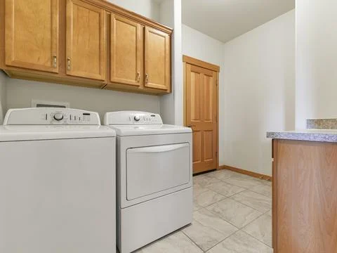 Laundry room interior Stock Photos