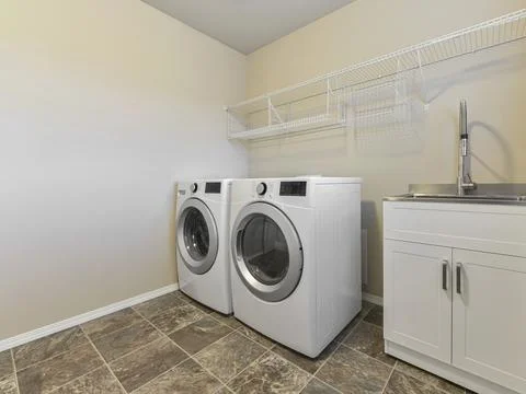 Laundry room interior Stock-Fotos