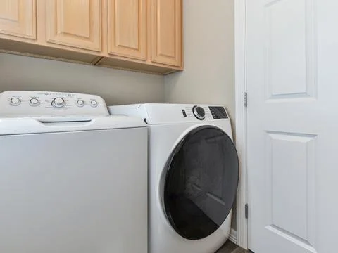 Laundry room interior Stock Photos