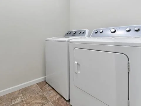 Laundry room interior Stock Photos