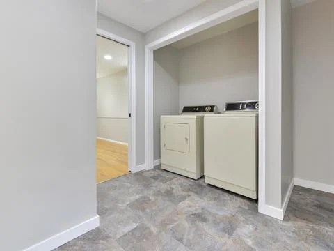 Laundry room interior Stock Photos