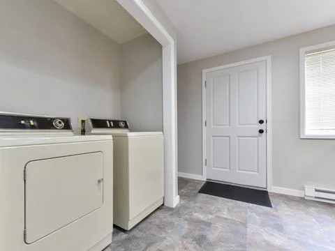 Laundry room interior Stock Photos