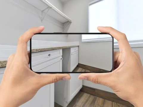 Laundry room interior Foto stock