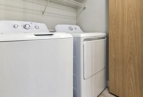 Laundry room interior Stock Photos