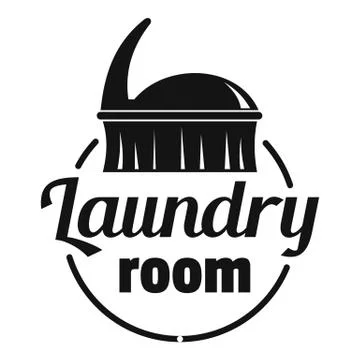 Laundry room logo, simple style Stock Illustration