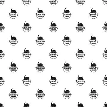 Laundry room pattern seamless vector Stock Illustration