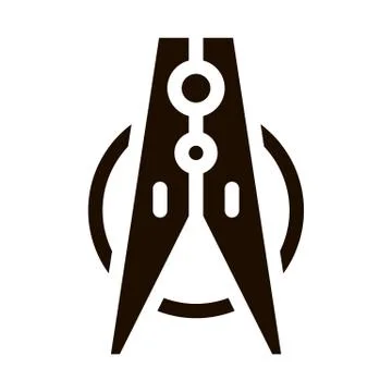 Laundry Service Clothes Peg Vector Icon Stock Illustration