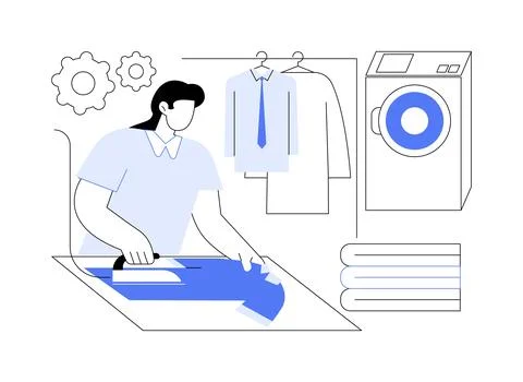 Laundry service isolated cartoon vector illustrations. Ilustración de archivo