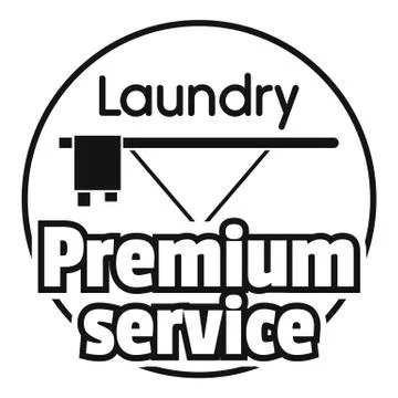 Laundry service room logo, simple style Stock Illustration