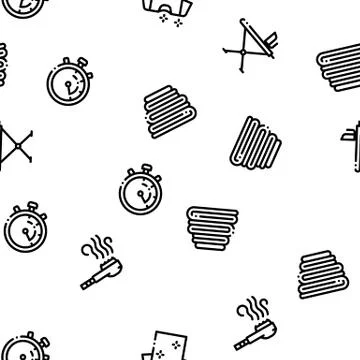 Laundry Service Seamless Pattern 스톡 일러스트