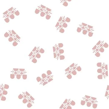 Laundry service seats glyph vector seamless pattern Stock Illustration