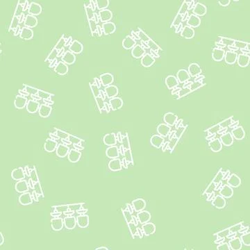 Laundry service seats line vector seamless pattern Stock Illustration