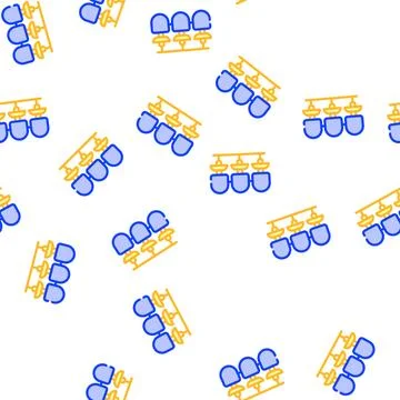 Laundry service seats vector seamless pattern Stock Illustration