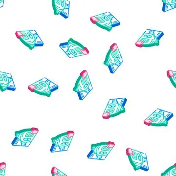 Laundry set isometric icon seamless pattern Illustrazione stock