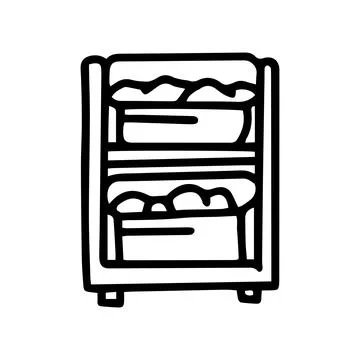 Laundry sorting basket line vector doodle simple icon Stock Illustration