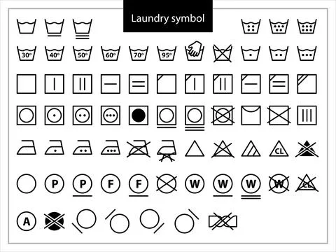 Laundry Symbols Stock Illustration