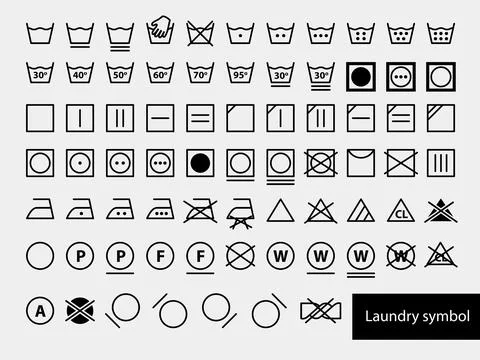 Laundry Symbols Stock Illustration