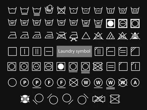 Laundry Symbols Illustrazione stock