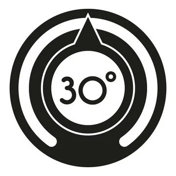 Laundry temperature control button 30 degrees celsius イラスト素材