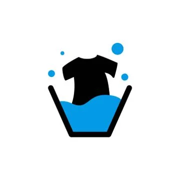 Laundry tshirt vector design template illustration Stock Illustration