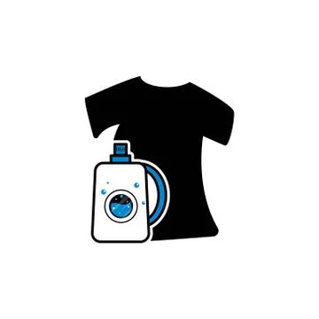 Laundry tshirt vector design template illustration Stock Illustration