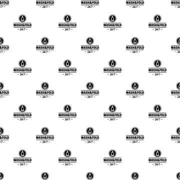 Laundry wash and fold pattern seamless Stock Illustration