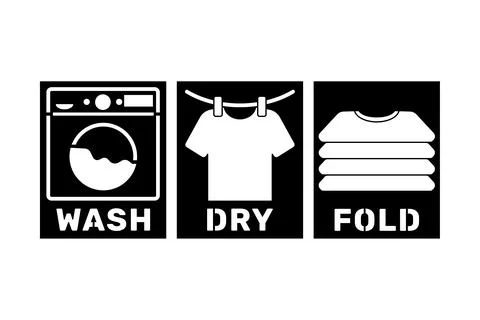 Laundry Wash Panel Design Stock Illustration