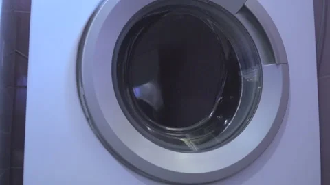Laundry in washing machine Stock Footage 145425181